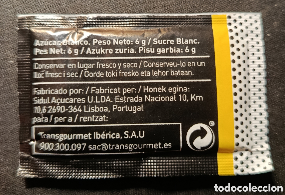 Sobres de az&uacute;car de colecci&oacute;n: SOBRE DE AZ&Uacute;CAR (LLENO) - Foto 2