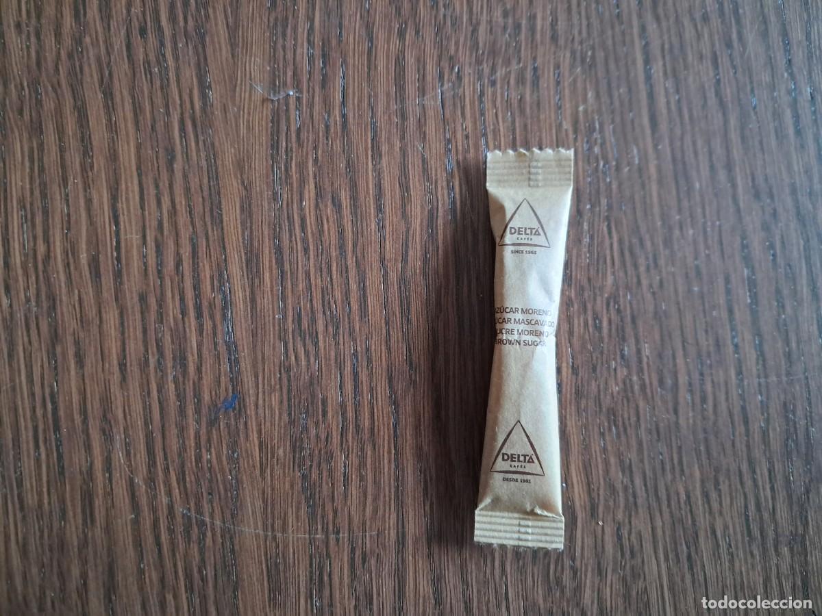 Sobres de az&uacute;car de colecci&oacute;n: sobre de az&uacute;car vac&iacute;o, delta caf&eacute;s, az&uacute;car moreno. - Foto 1