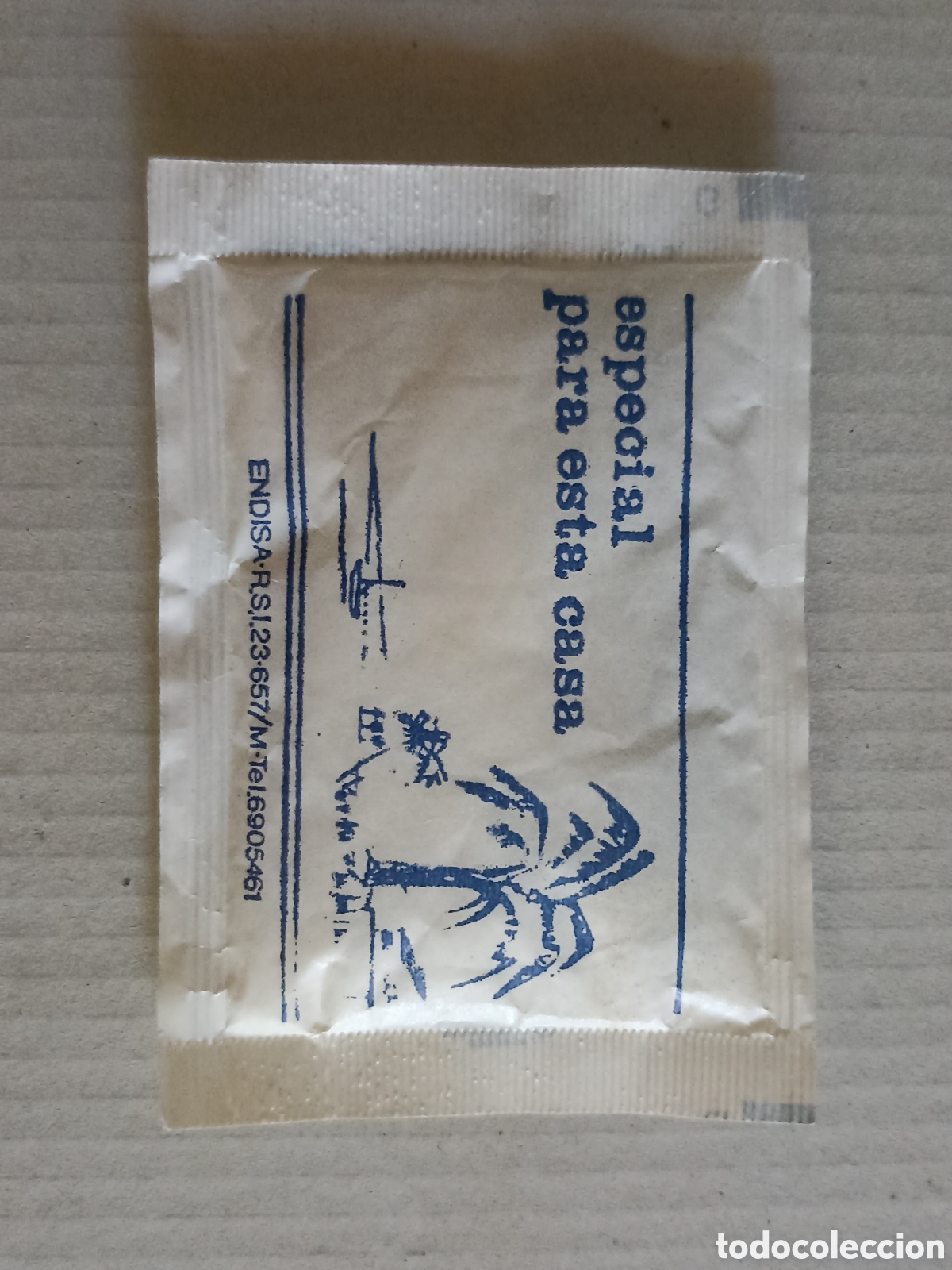 Sobres de az&uacute;car de colecci&oacute;n: 1 Azucarillo lleno - Endisa - A&ntilde;os 90 - Pedido m&iacute;nimo 3 &euro;