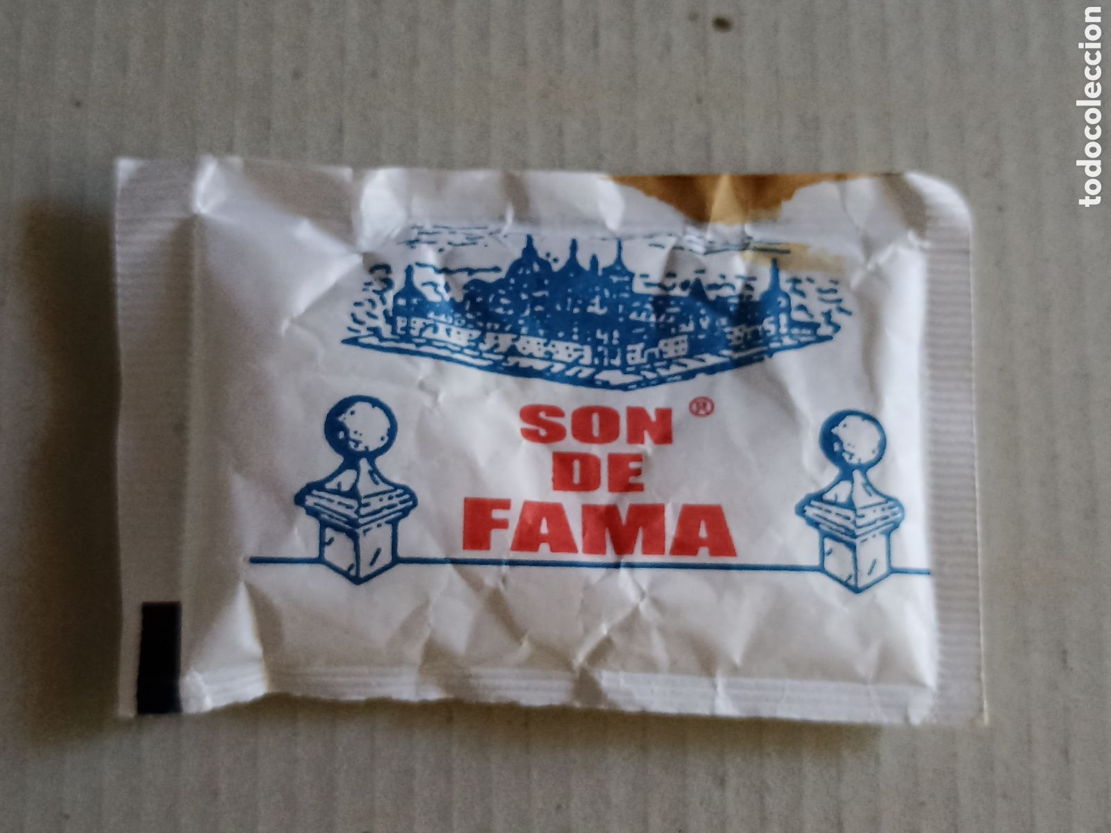 Sobres de az&uacute;car de colecci&oacute;n: 1 Azucarillo lleno - Son de fama Lozano - Pedido m&iacute;nimo 3 &euro;