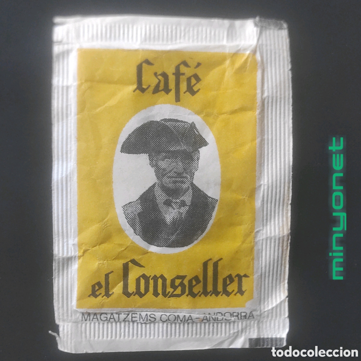 Sobres de az&uacute;car de colecci&oacute;n: Sobre de az&uacute;car serie Andorra - Caf&eacute; El Conseller. Magatzems Coma