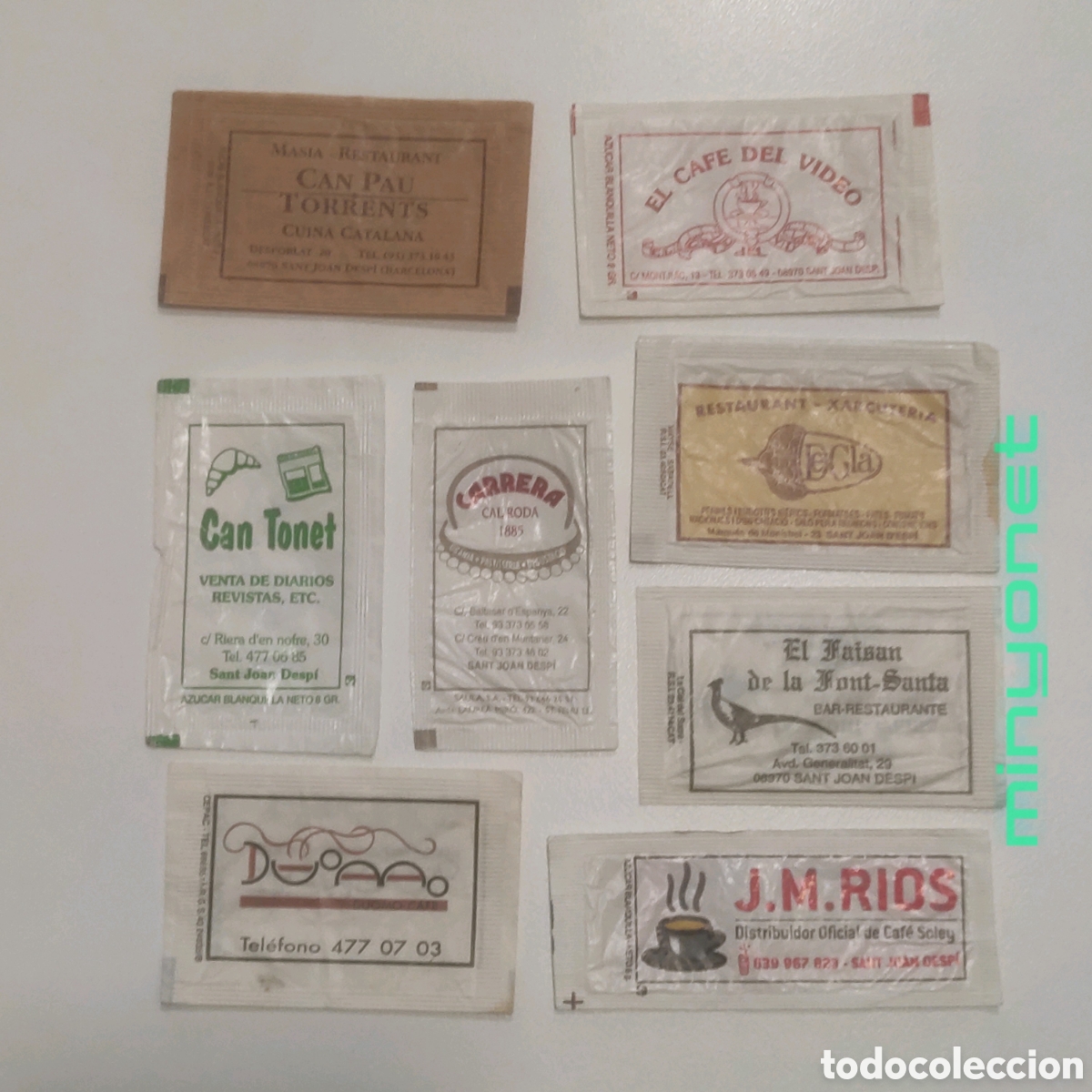 Sobres de az&uacute;car de colecci&oacute;n: 8 sobres az&uacute;car Sant Joan Desp&iacute; (Baix Llobregat) Barcelona