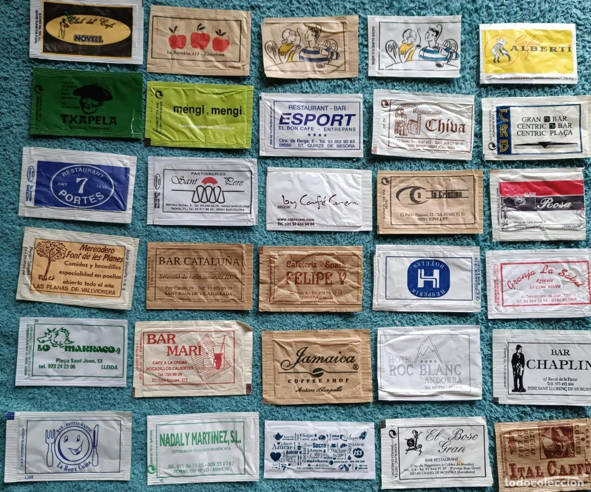 Sobres de az&uacute;car de colecci&oacute;n: 30 sobres vacios az&uacute;car