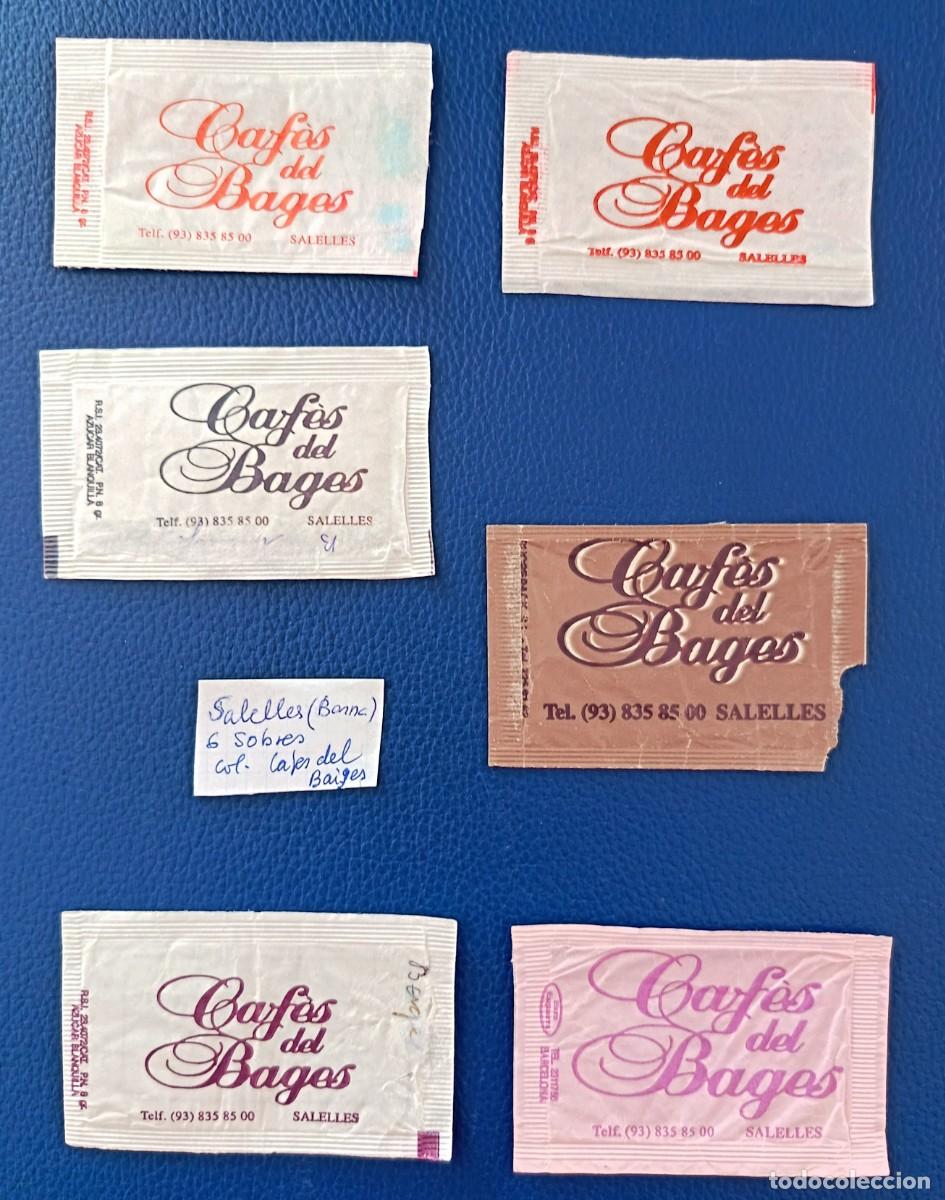 Sobres de az&uacute;car de colecci&oacute;n: 6 Sobres de Azucar. Salelles. Coleccio Cafes Del Bages. Barcelona.