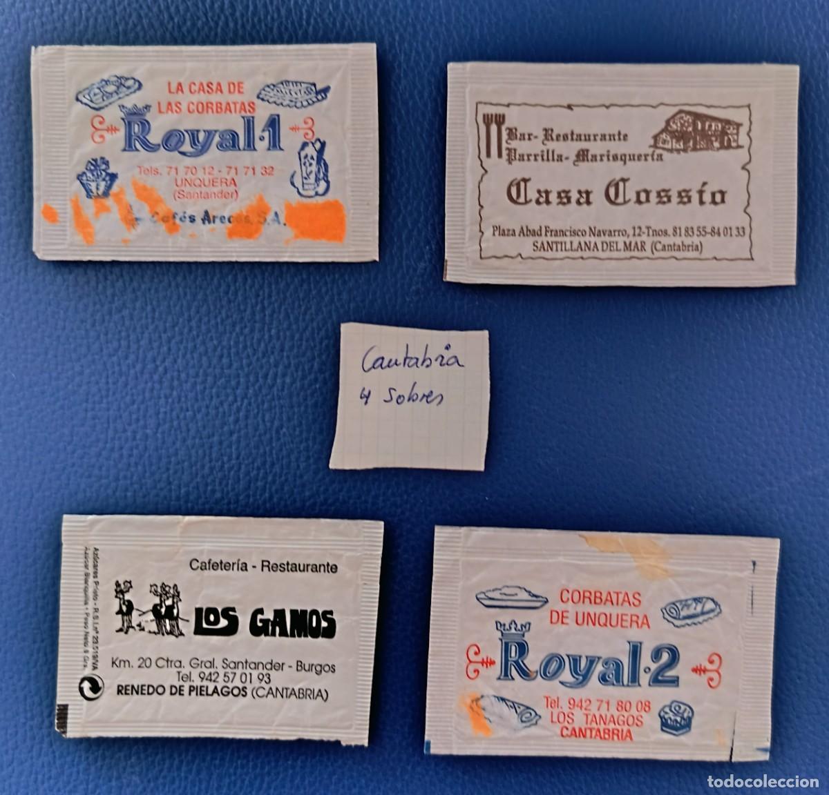 Pacotes de A&ccedil;&uacute;car de cole&ccedil;&atilde;o: 4 Sobres de Azucar. Cantabria.