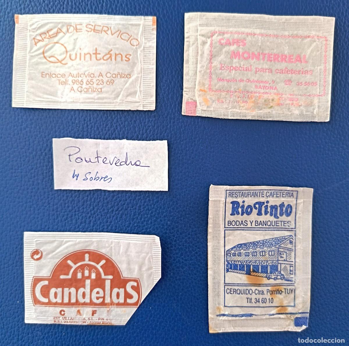 Sobres de az&uacute;car de colecci&oacute;n: 4 Sobres de Azucar. Pontevedra.