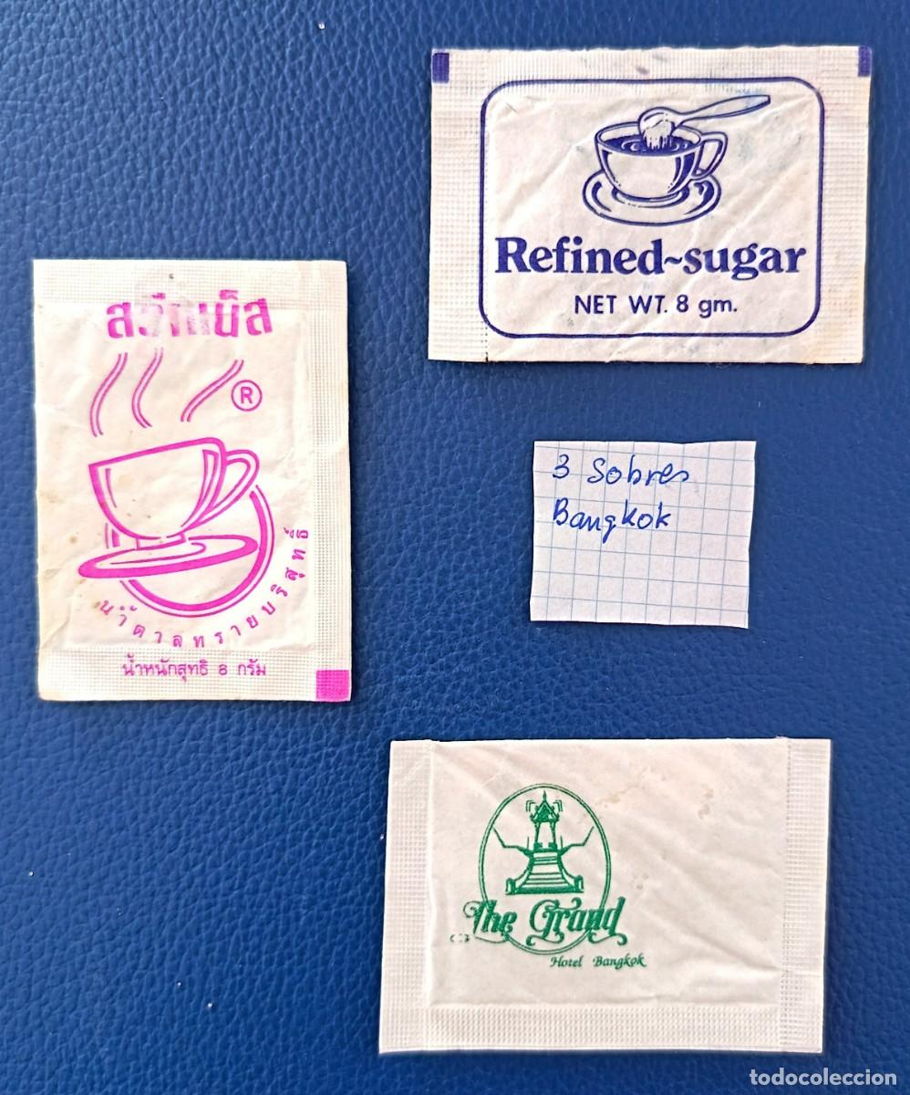 Sobres de az&uacute;car de colecci&oacute;n: 3 Sobres de Azucar. Bankok.