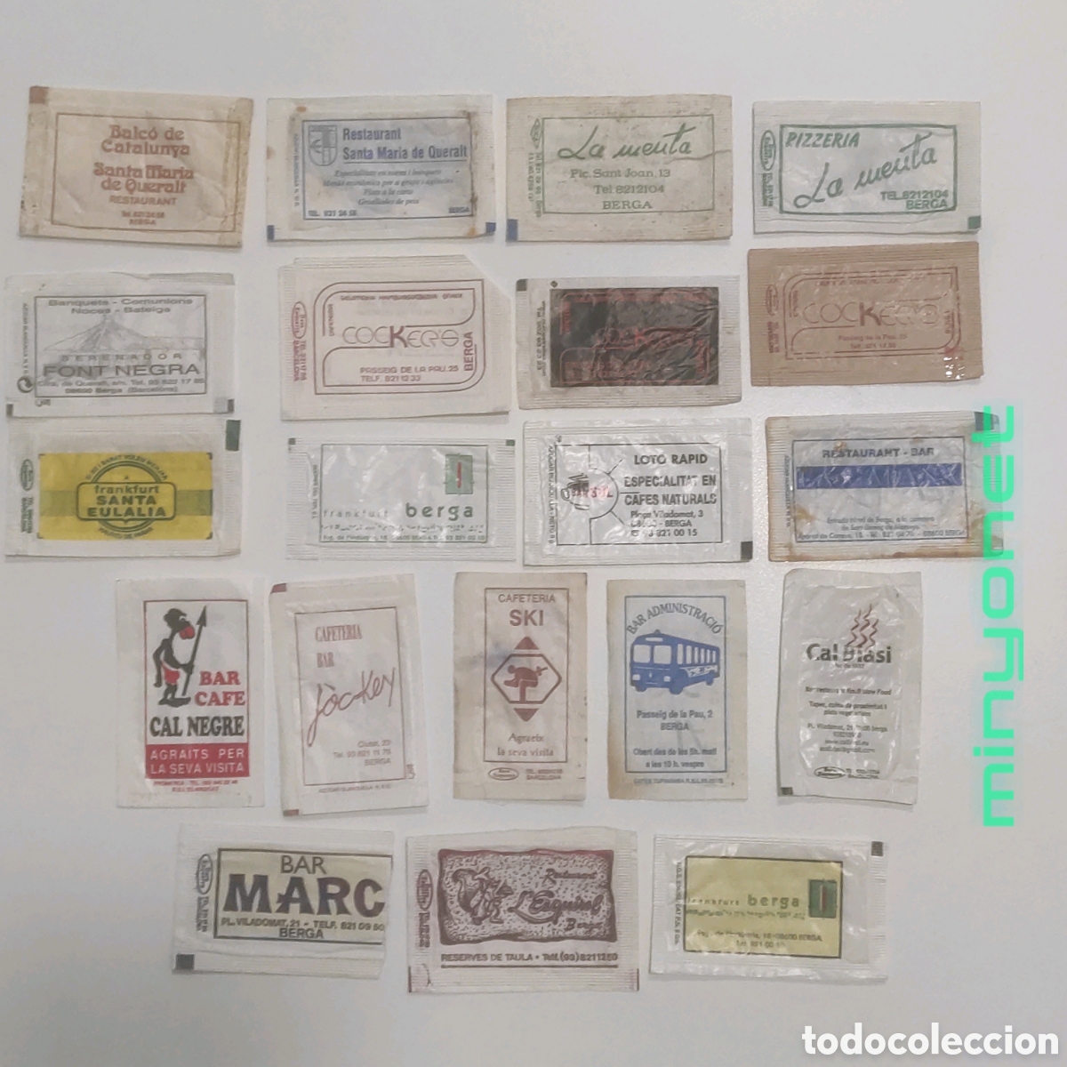 Sobres de az&uacute;car de colecci&oacute;n: 20 sobres az&uacute;car Berga (Bergued&agrave;) Barcelona