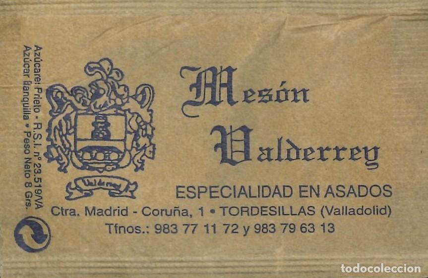 Sobres de az&uacute;car de colecci&oacute;n: SOBRE DE AZUCAR - VACIO - NORMAL - NOMINATIVO - MESON VALDERREY - TORDESILLAS (VALLADOLID)