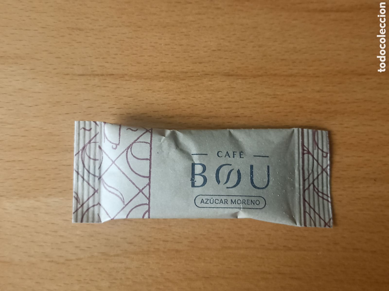 Sobres de az&uacute;car de colecci&oacute;n: 1 Azucarillo lleno - Caf&eacute; Bou Az&uacute;car moreno - Pedido m&iacute;nimo 3 &euro;