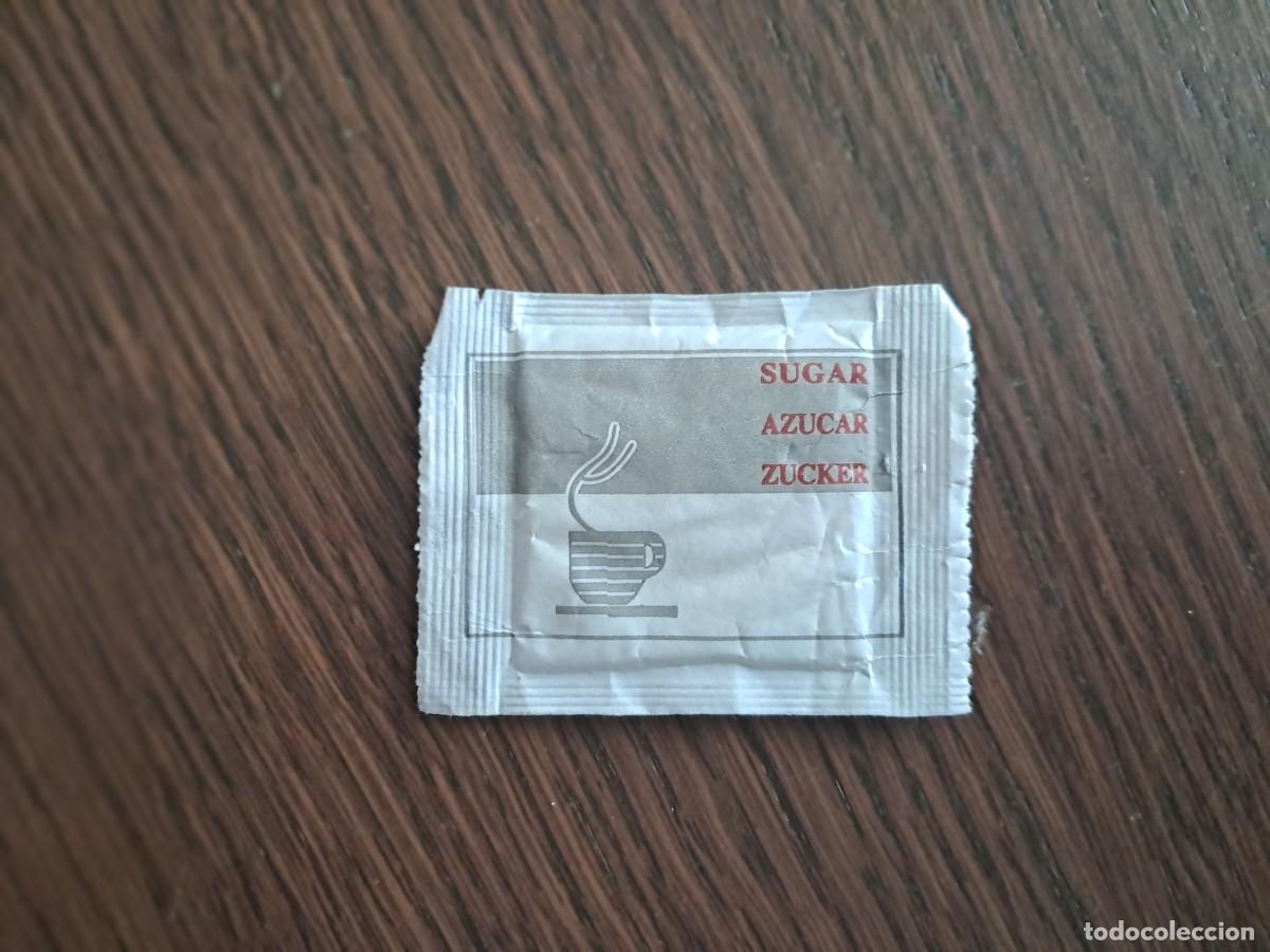 Sobres de az&uacute;car de colecci&oacute;n: sobre de az&uacute;car vac&iacute;o de publicidad, az&uacute;car. Per&uacute;.