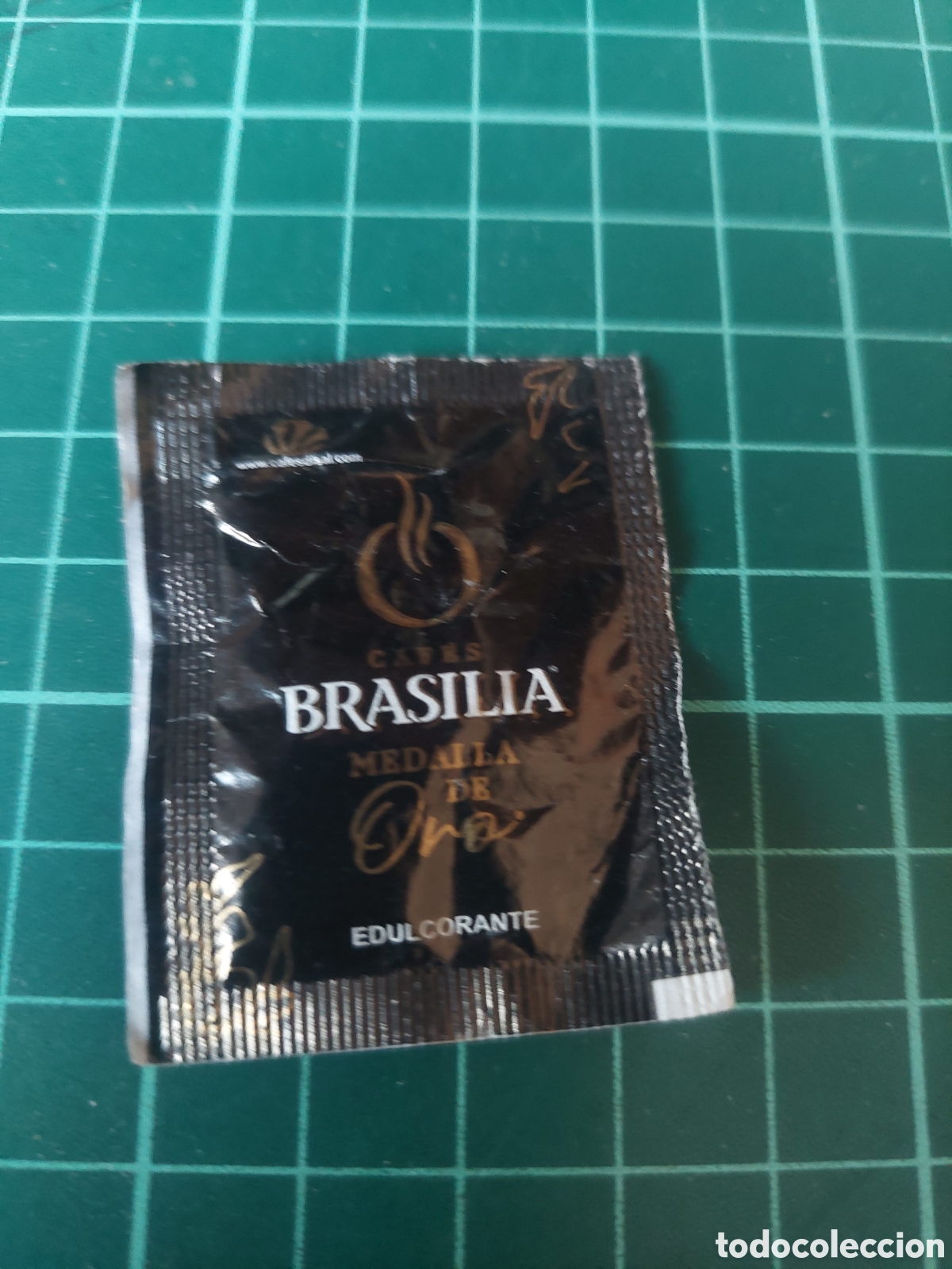 Sobres de az&uacute;car de colecci&oacute;n: SACARINA ENDULZANTE BRASILIA CAFES MEDALLA ORO CAFES