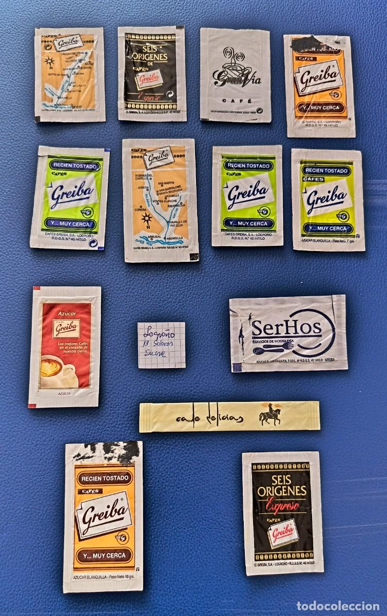 Sobres de az&uacute;car de colecci&oacute;n: 13 Sobre de azucar. Logro&ntilde;o.