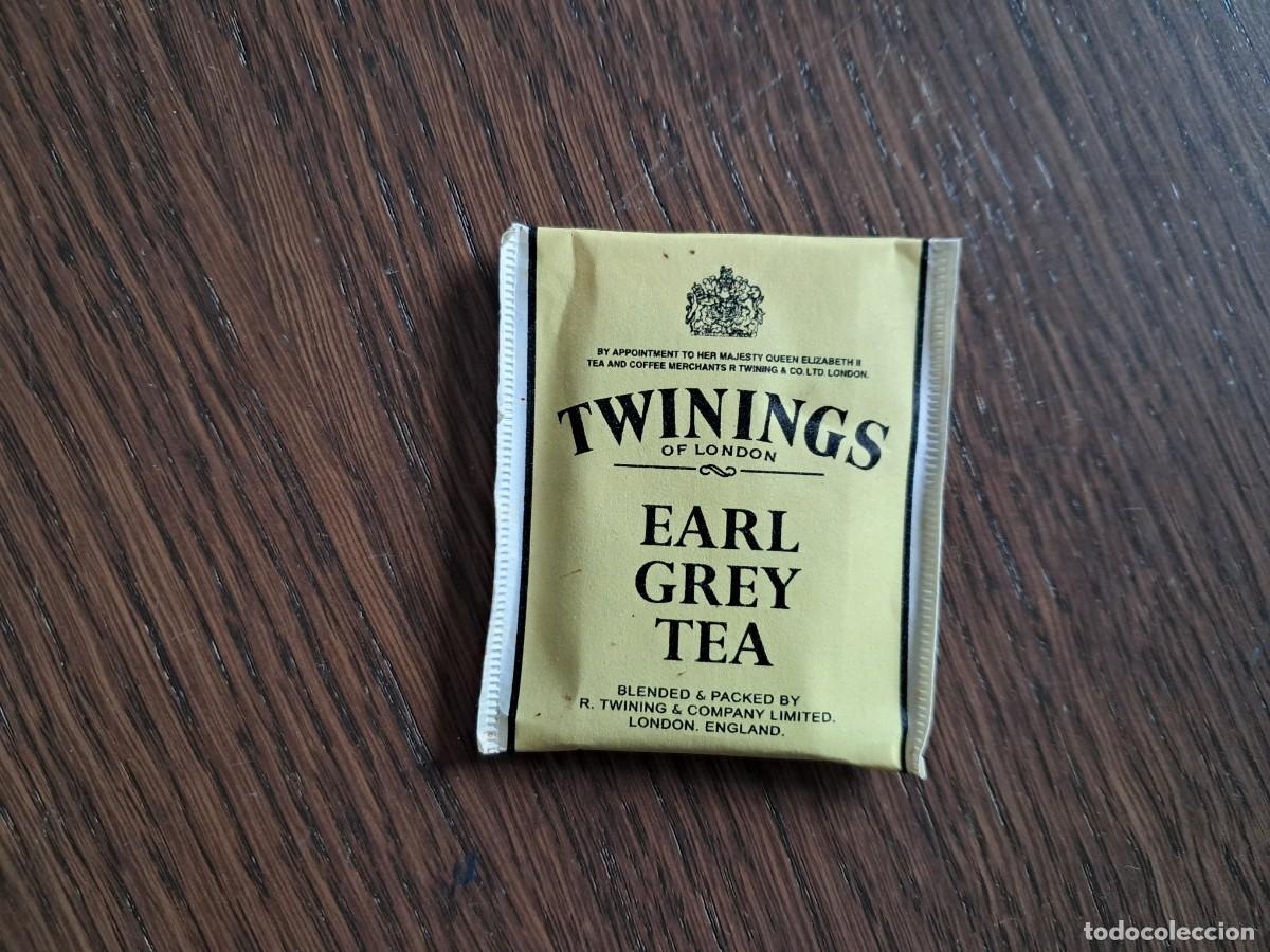 Sobres de az&uacute;car de colecci&oacute;n: bolsita de te, twinings of London. Earl grey tea.