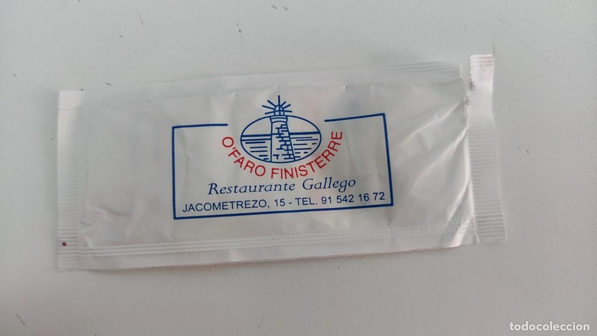 Sobres de az&uacute;car de colecci&oacute;n: SOBRE AZUCAR VACIO - O'FARO FINISTERRE / PADRON - RESTAURANTE MADRID - GALICIA FARO NAVAL