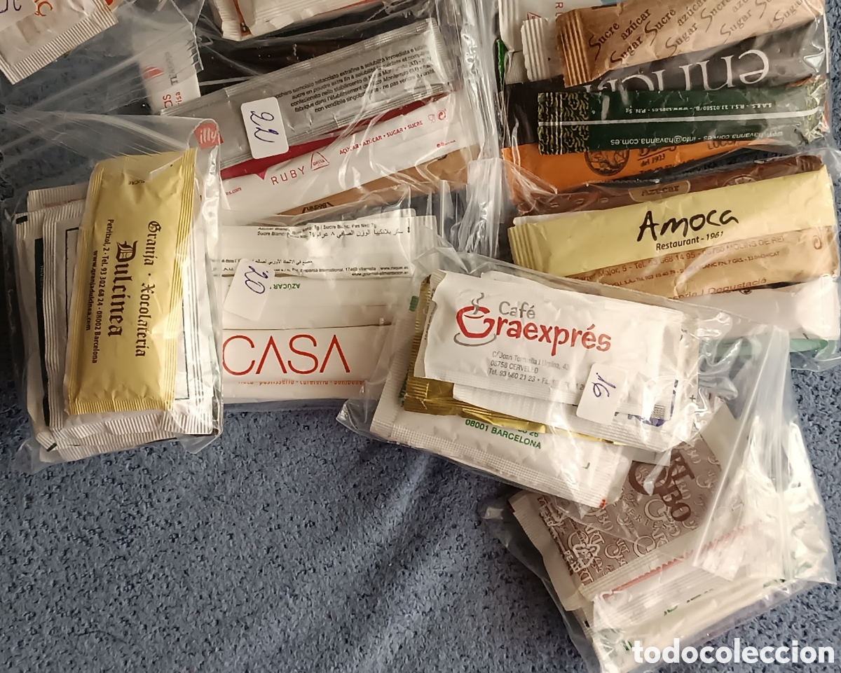 Sobres de az&uacute;car de colecci&oacute;n: 112 sobres az&uacute;car Llenos - Foto 3