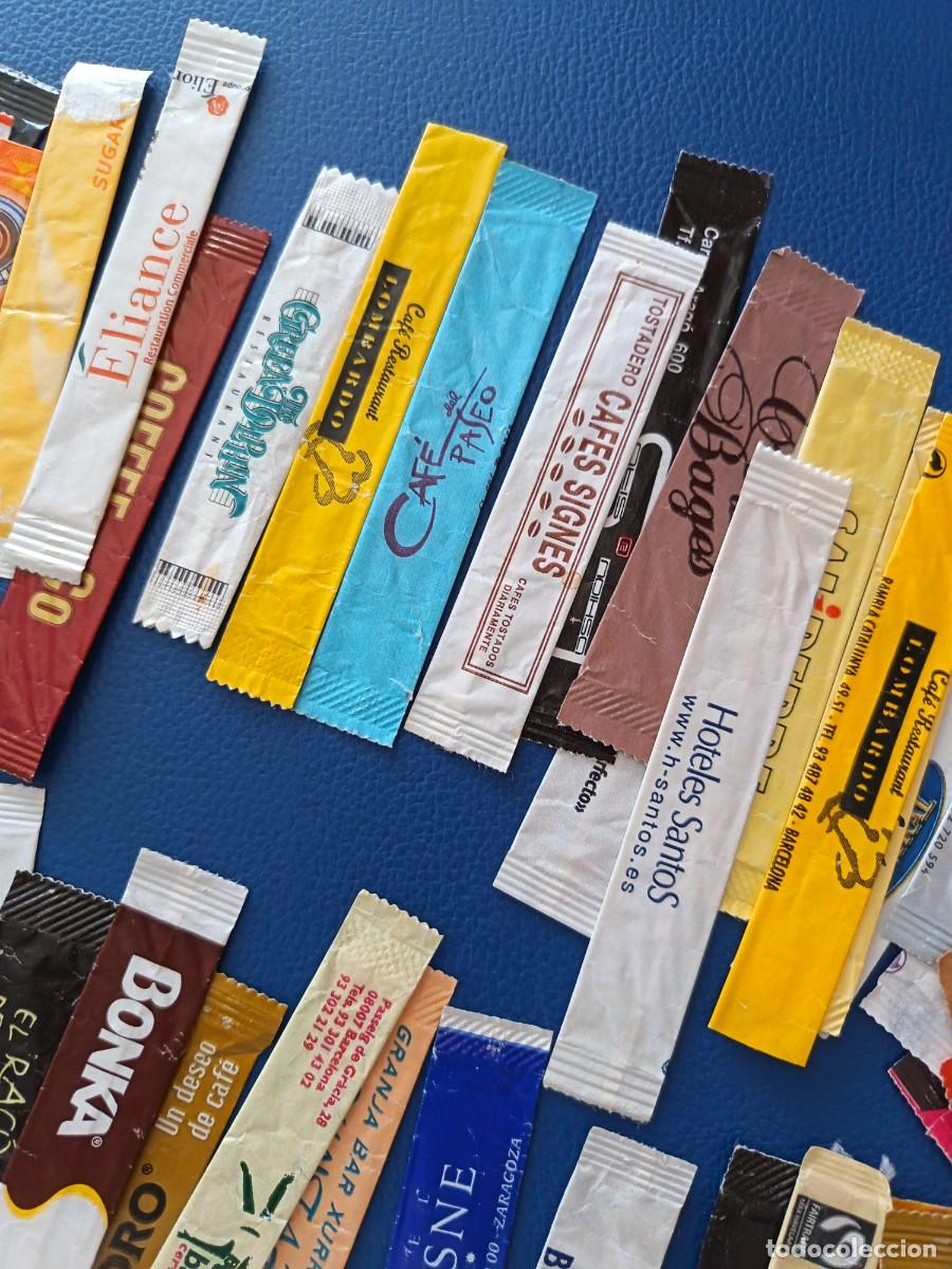 Sobres de az&uacute;car de colecci&oacute;n: 100 Sobres de azucar. Largos. Diferentes. - Foto 4