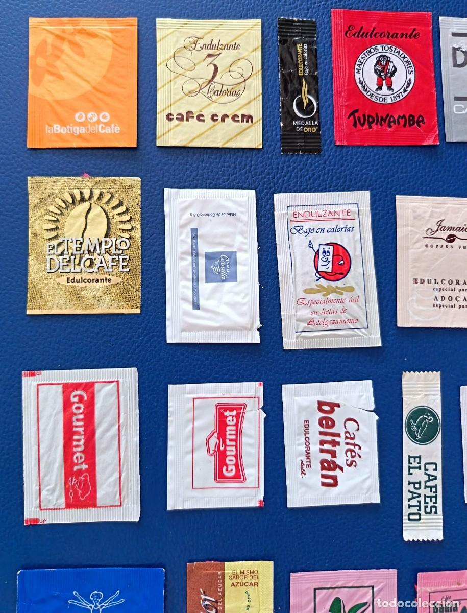 Sobres de az&uacute;car de colecci&oacute;n: 60 Sobres de sacarinas. Espa&ntilde;olas. Variadas. - Foto 2