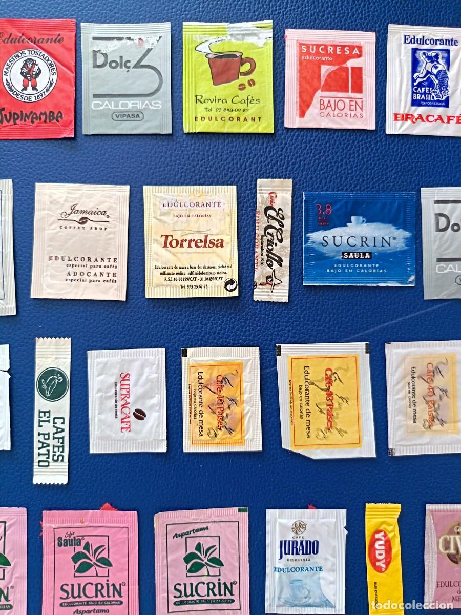 Sobres de az&uacute;car de colecci&oacute;n: 60 Sobres de sacarinas. Espa&ntilde;olas. Variadas. - Foto 3