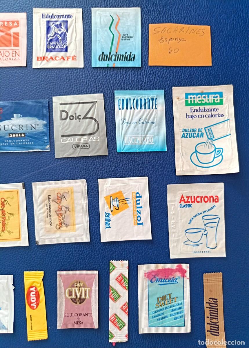 Sobres de az&uacute;car de colecci&oacute;n: 60 Sobres de sacarinas. Espa&ntilde;olas. Variadas. - Foto 4