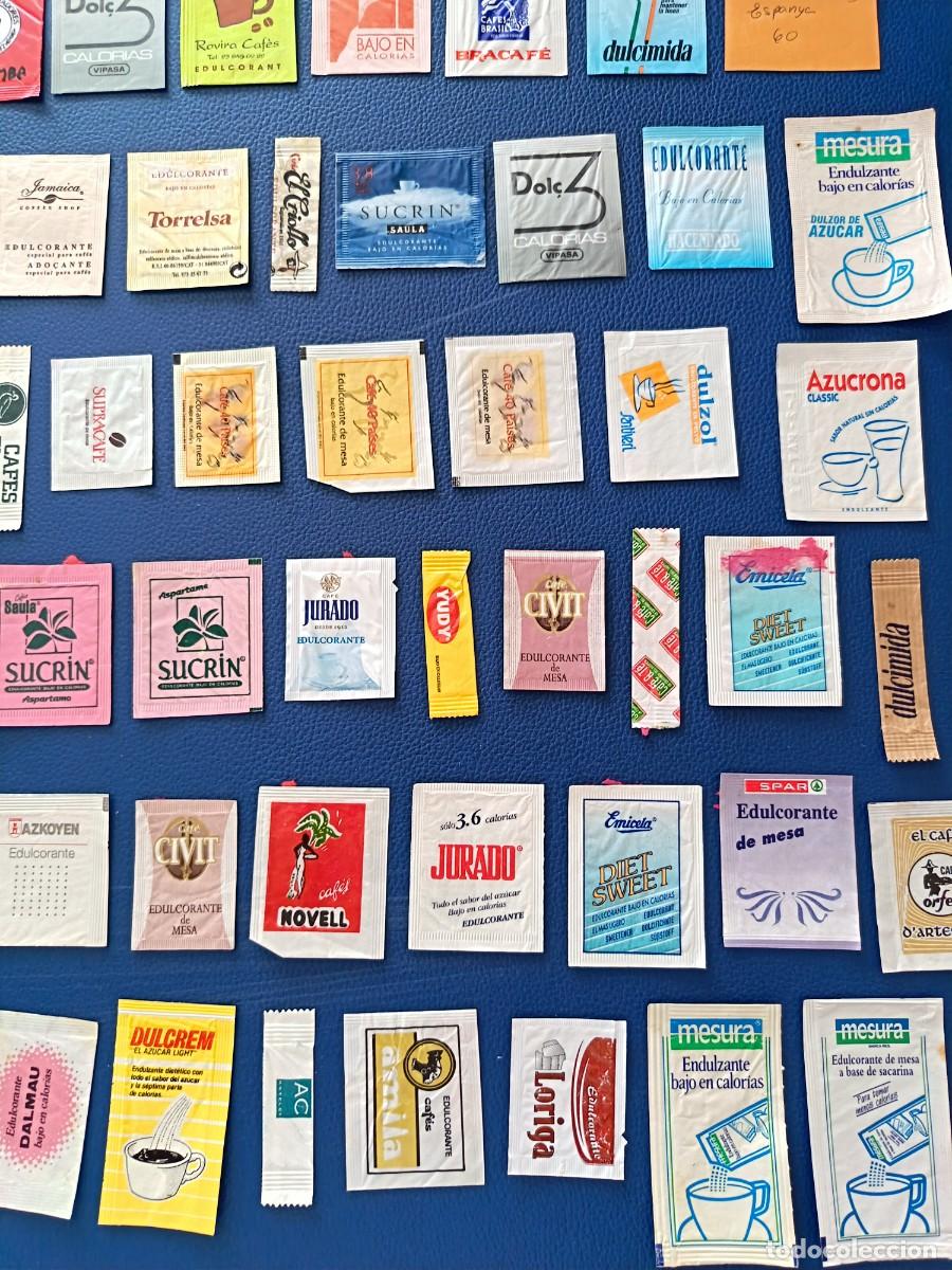 Sobres de az&uacute;car de colecci&oacute;n: 60 Sobres de sacarinas. Espa&ntilde;olas. Variadas. - Foto 7