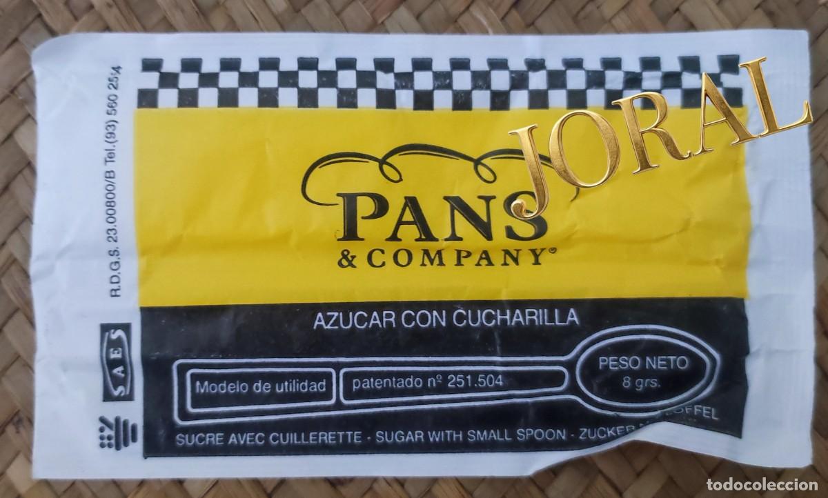 Sobres de az&uacute;car de colecci&oacute;n: Azucarillo antiguo Pans & Company - Az&uacute;car con Cucharilla Patentada - Lleno