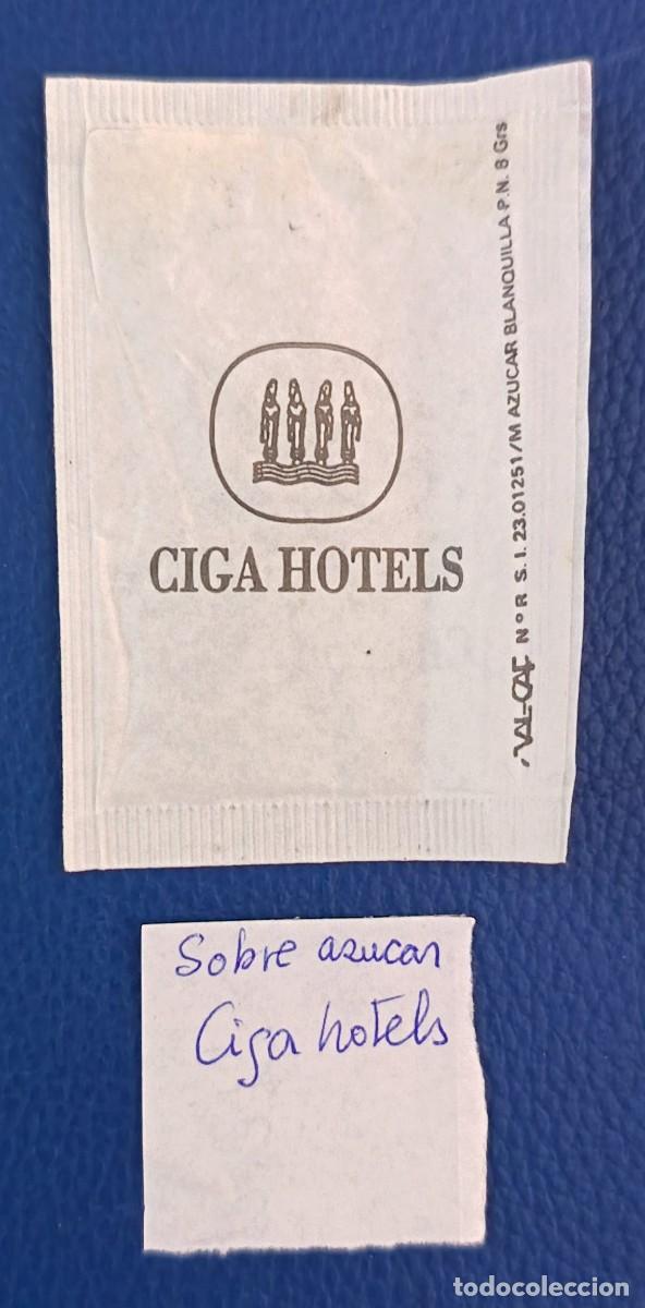 Sobres de az&uacute;car de colecci&oacute;n: Sobre de azucar. Ciga Hotels. Antiguo.