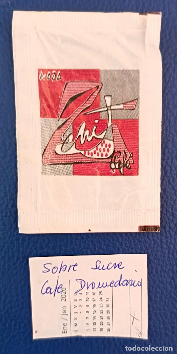 Sobres de az&uacute;car de colecci&oacute;n: Sobre de azucar. Dromedario Cafe.