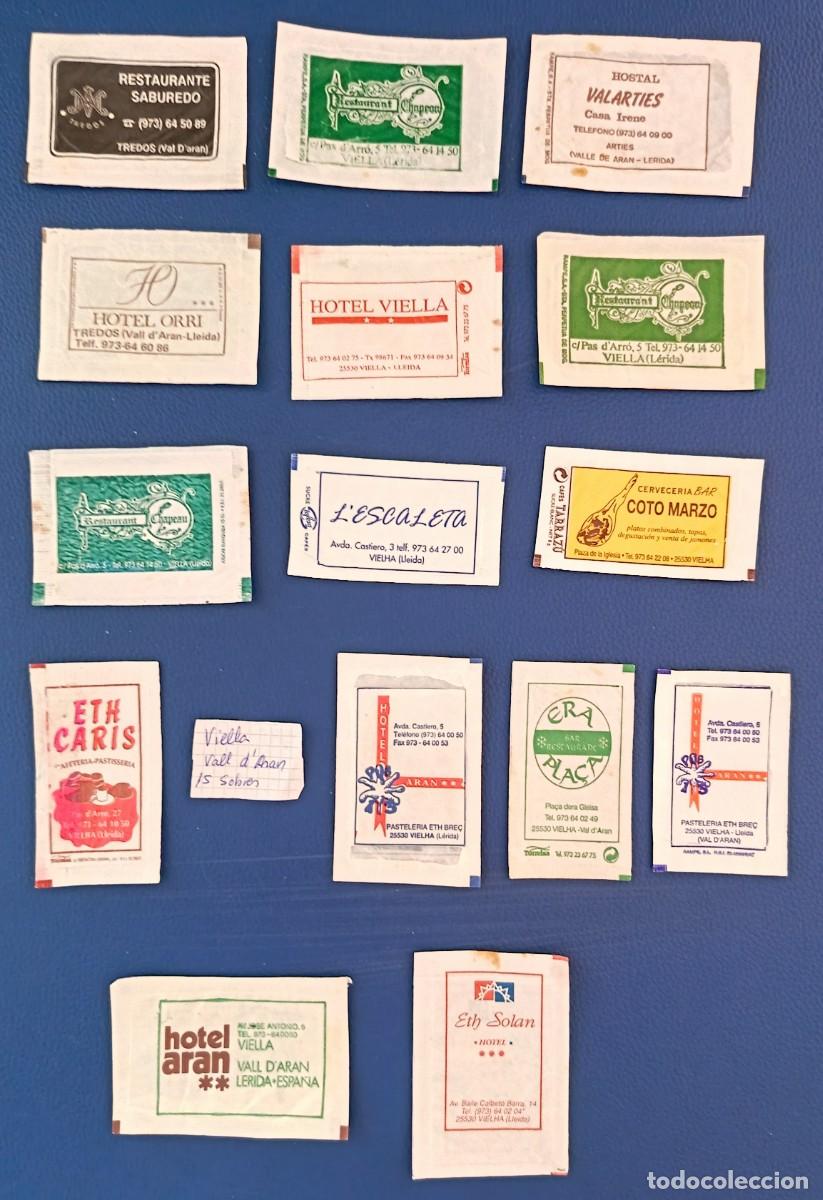 Sobres de az&uacute;car de colecci&oacute;n: 15 Sobres de azucar. Viella. Vall d'Aran. 2 Abiertos como un libro.