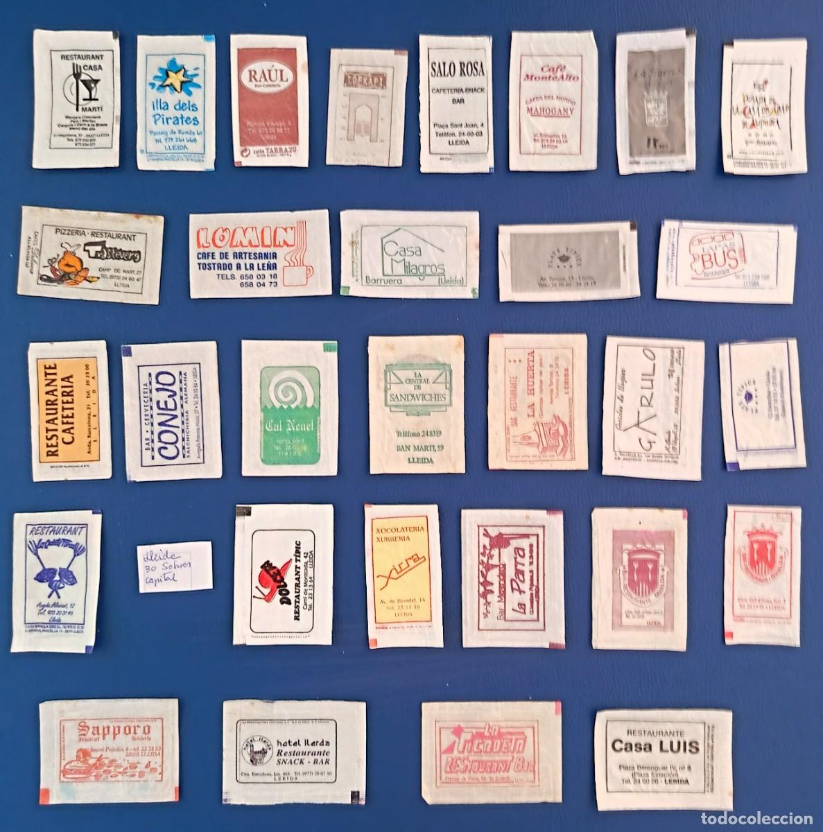 Sobres de az&uacute;car de colecci&oacute;n: 30 Sobres de azucar. Lleida. Capital. 1 Abierto como un libro.