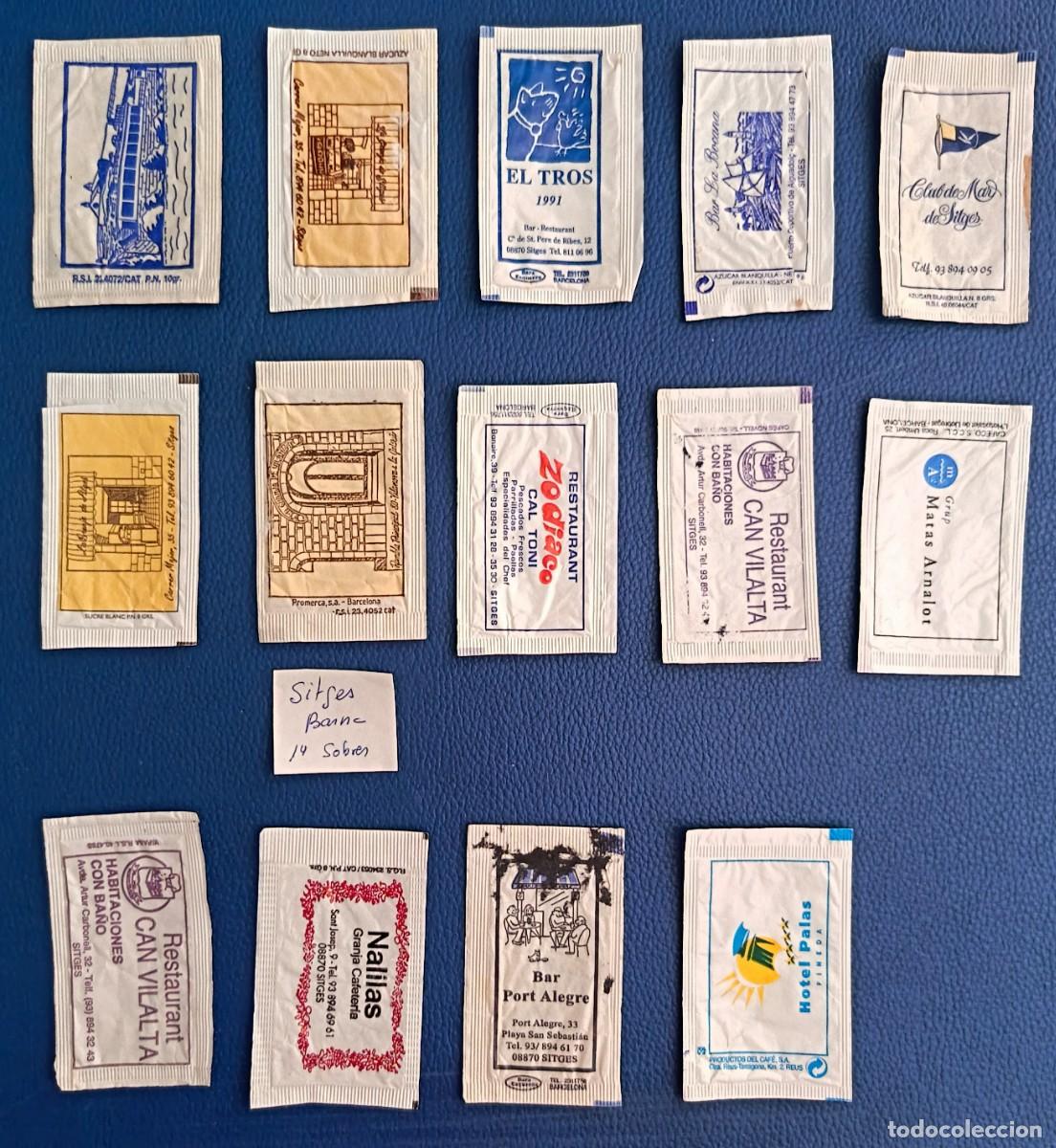 Sobres de az&uacute;car de colecci&oacute;n: 14 Sobre de azucar. Sitges. Barcelona.
