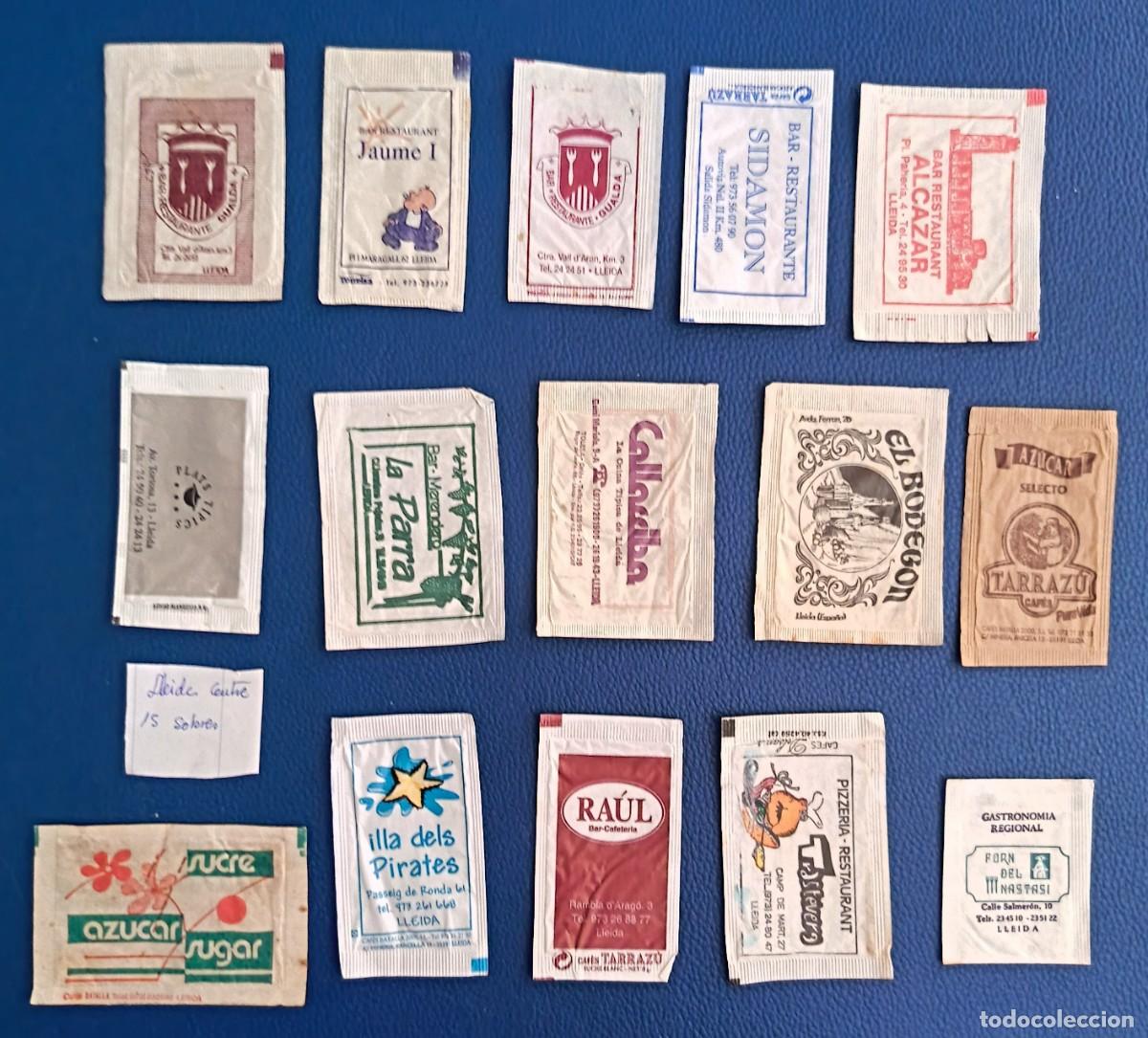 Sobres de az&uacute;car de colecci&oacute;n: 15 Sobre de azucar. Lerida. Centro.