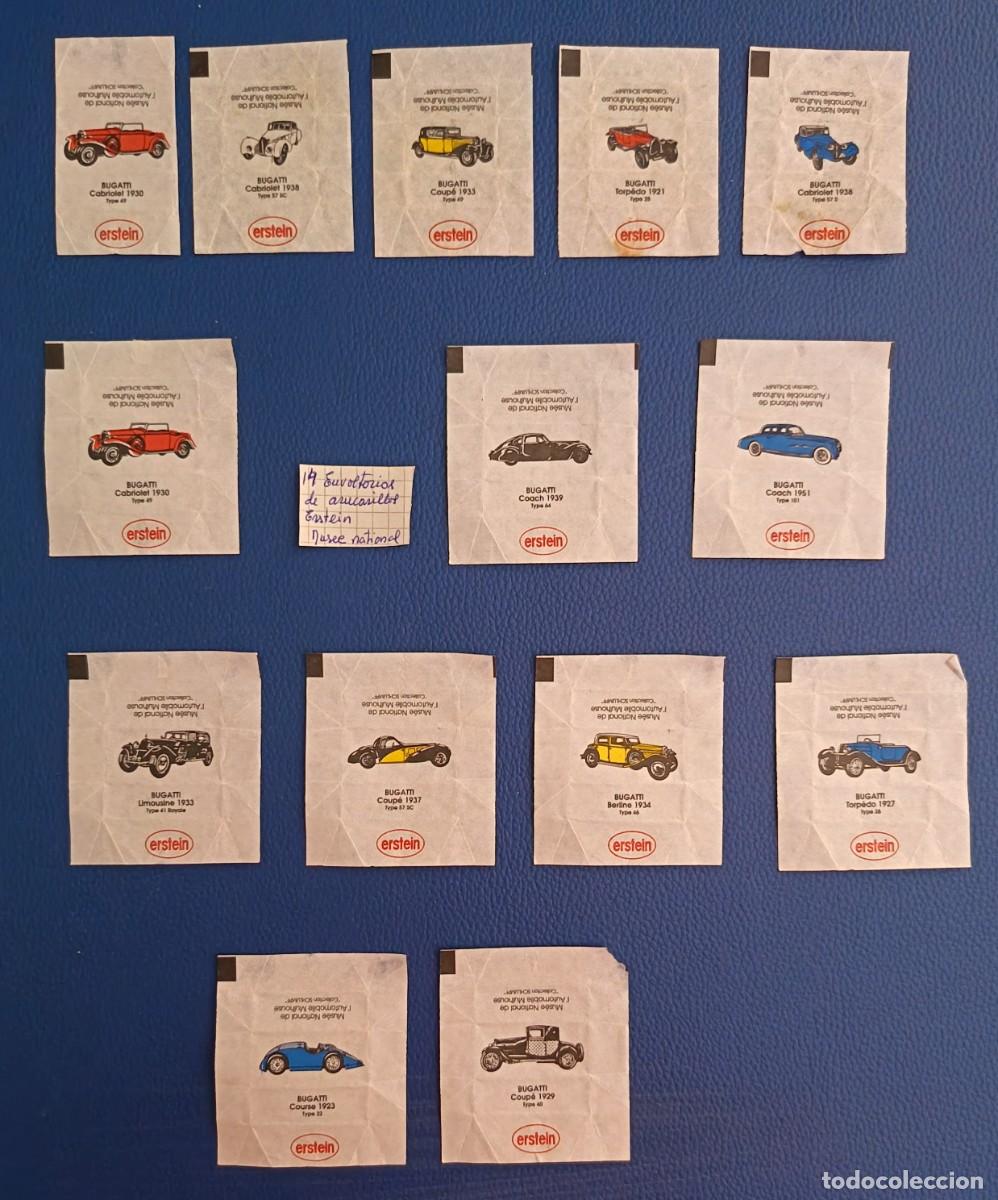 Sobres de az&uacute;car de colecci&oacute;n: 14 Envoltorios de azucarillos. Erstein. Musee National de l'automobile. Mulhouse.