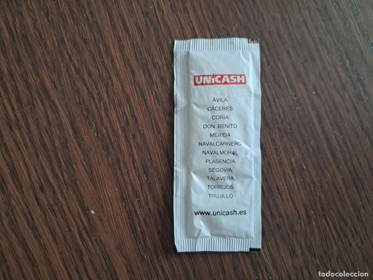 Sobres de az&uacute;car de colecci&oacute;n: sobre de az&uacute;car vac&iacute;o publicitario, unicash.