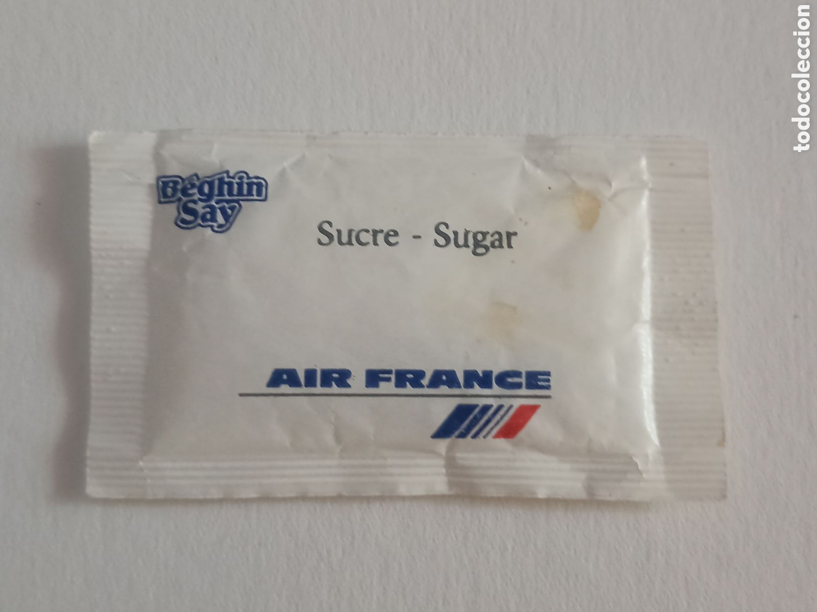 Sobres de az&uacute;car de colecci&oacute;n: 1 Azucarillo lleno - Air France Caf&eacute; de Colombia - A&ntilde;os 90 - Pedido m&iacute;nimo 3 &euro;