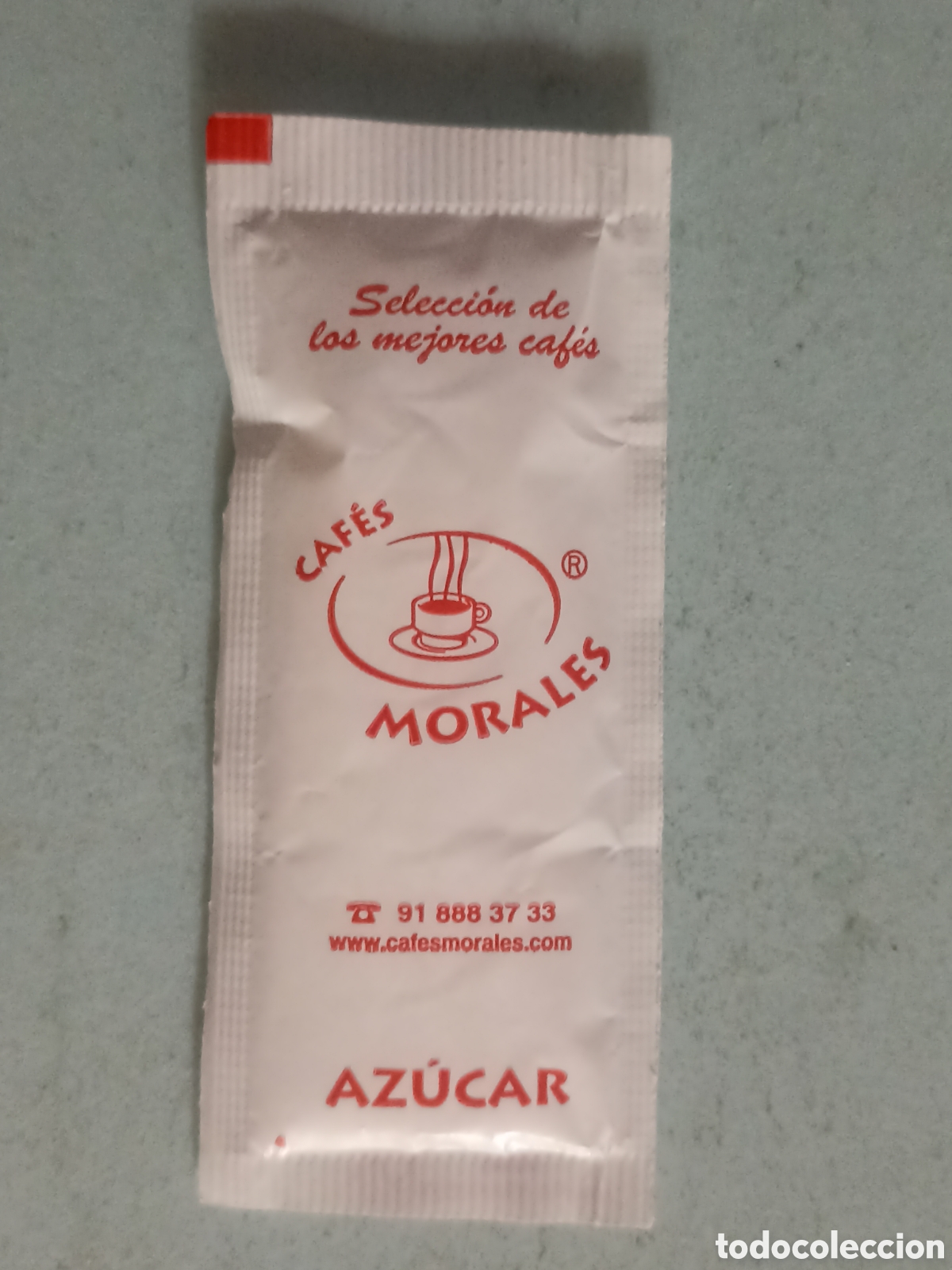 Sobres de az&uacute;car de colecci&oacute;n: 1 Azucarillo lleno - Caf&eacute;s Morales - Pedido m&iacute;nimo 3 &euro;