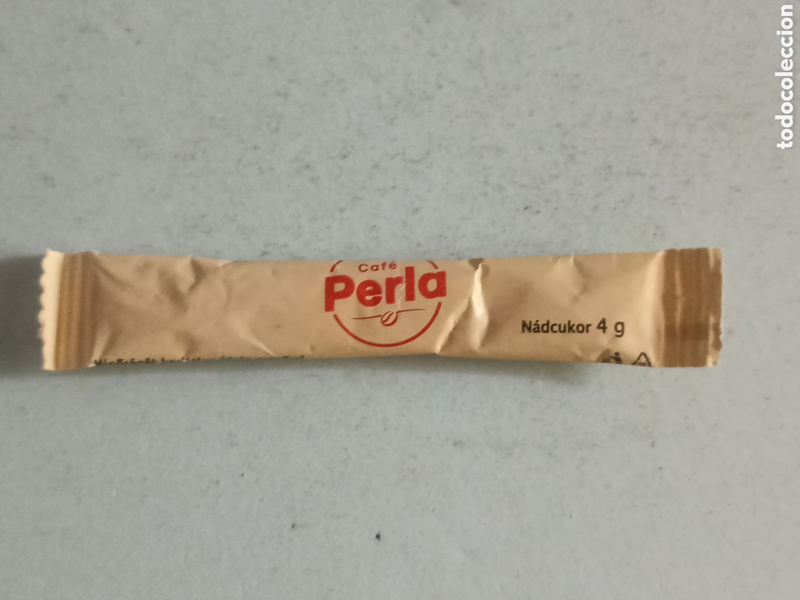 Sobres de az&uacute;car de colecci&oacute;n: 1 Azucarillo lleno - Caf&eacute; Perla - Pedido m&iacute;nimo 3 &euro;