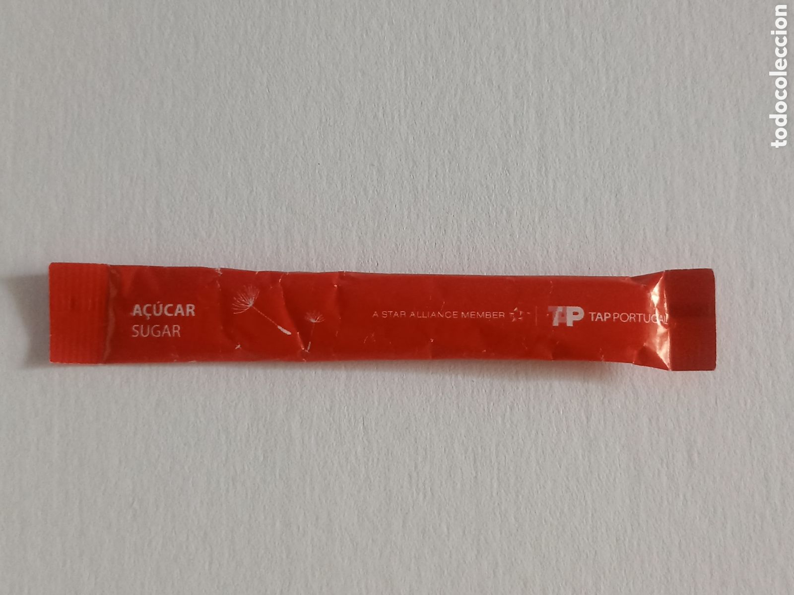 Sobres de az&uacute;car de colecci&oacute;n: 1 Azucarillo lleno - Tap Portugal A star alliance member Novadelta - Pedido m&iacute;nimo 3 &euro;