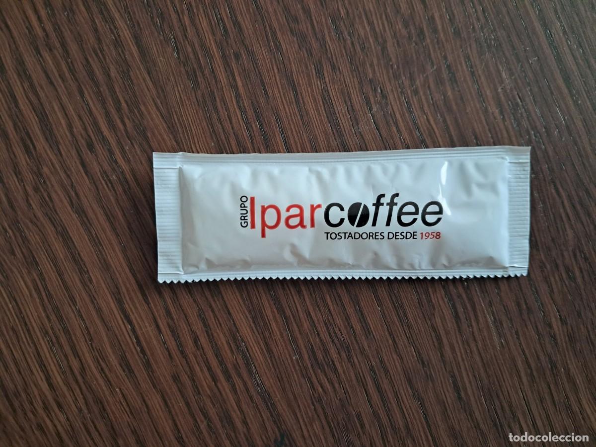 Sobres de az&uacute;car de colecci&oacute;n: sobre de az&uacute;car publicitario, grupo Iparcoffee, caf&eacute;s el abra.