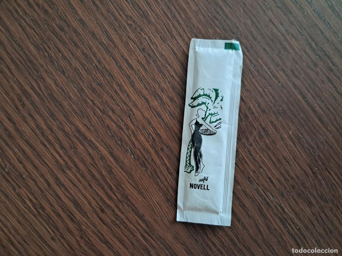 Sobres de az&uacute;car de colecci&oacute;n: sobre de az&uacute;car publicitario, caf&eacute;s novell, 65 aniversario.