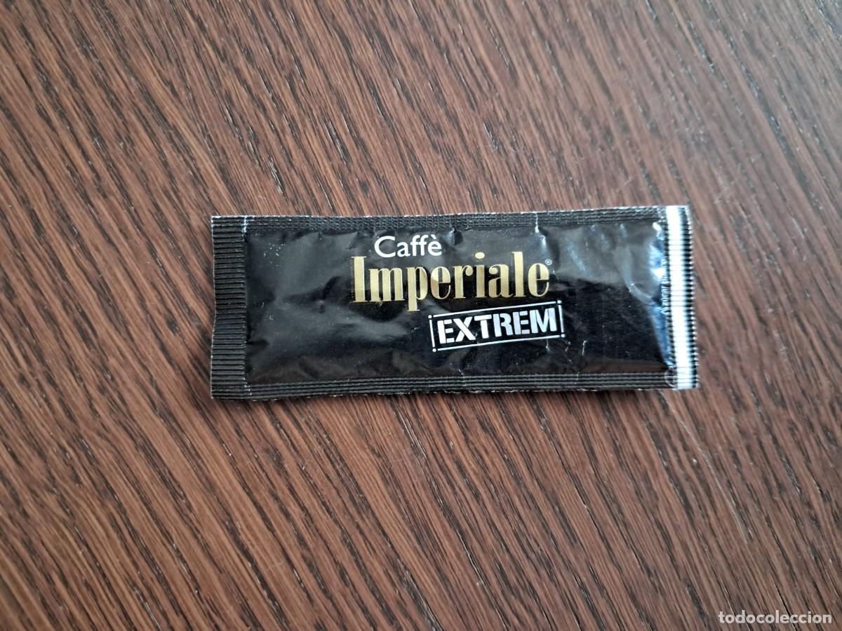 Sobres de az&uacute;car de colecci&oacute;n: sobre de az&uacute;car publicitario, caff&egrave; imperiale, extrem. con frase al dorso.