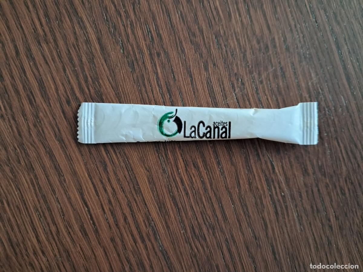 Sobres de az&uacute;car de colecci&oacute;n: sobre de az&uacute;car publicitario, aceites La Canal, Chella, Valencia.