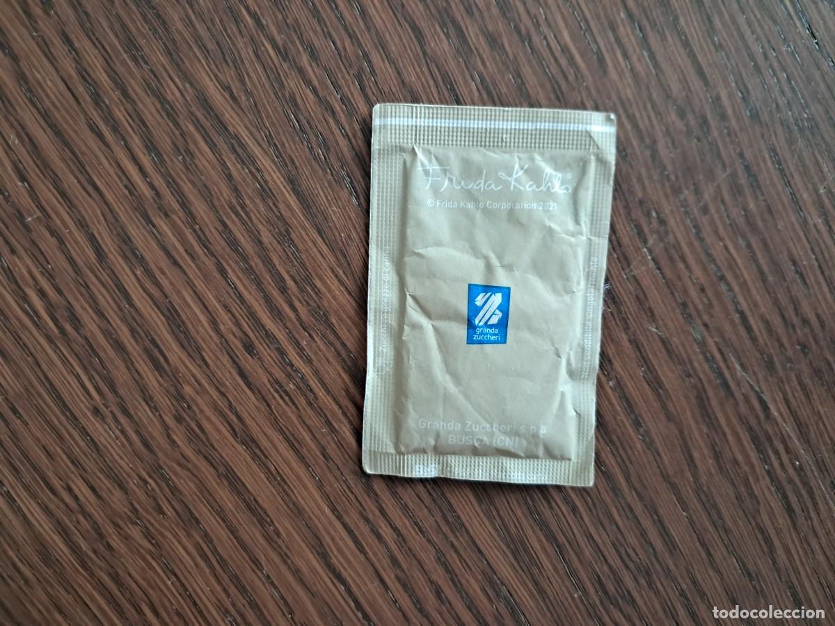 Sachets de sucre de collection: sobre de az&uacute;car publicitario, Frida Kahlo corporation 2021, viva la vida.