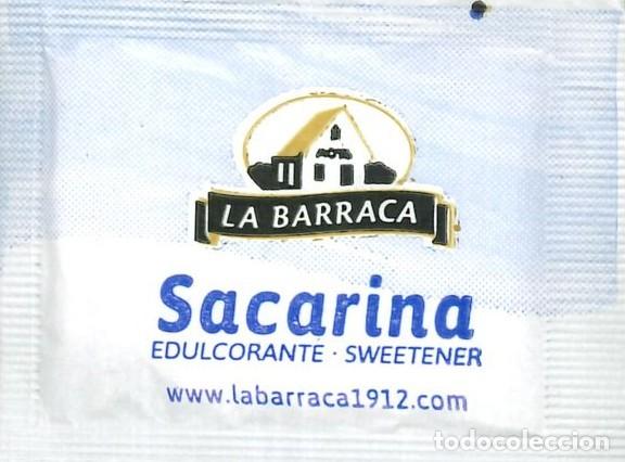 Sobres de az&uacute;car de colecci&oacute;n: SOBRE DE AZUCAR - LLENO - SACARINA - EDULCORANTE - NOMINATIVO - LA BARRACA