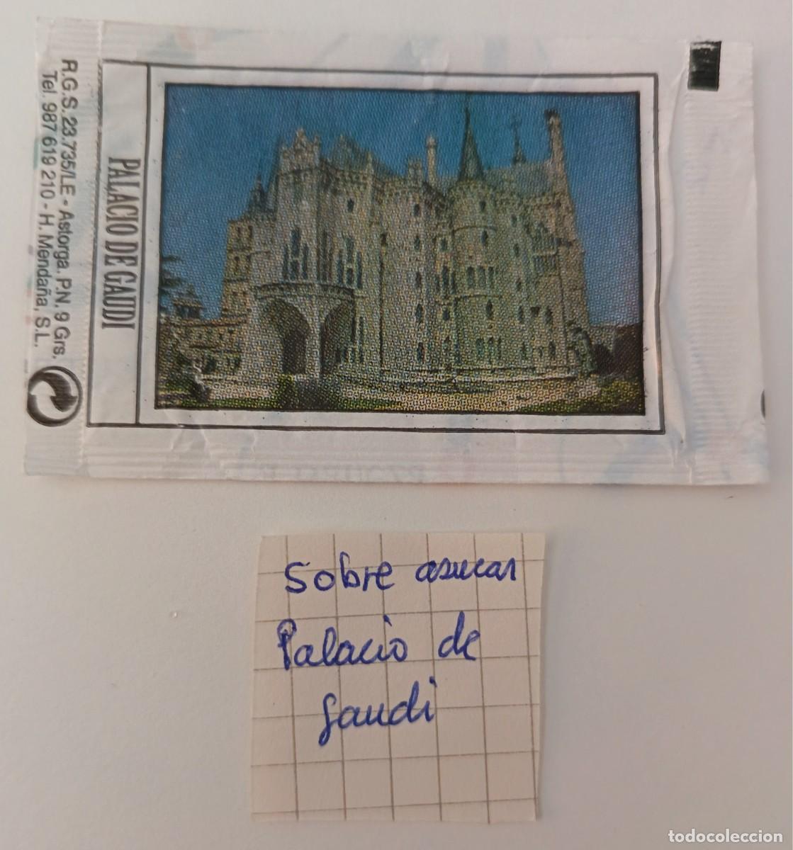Sobres de az&uacute;car de colecci&oacute;n: Sobre de azucar. Palacio de Gaudi.