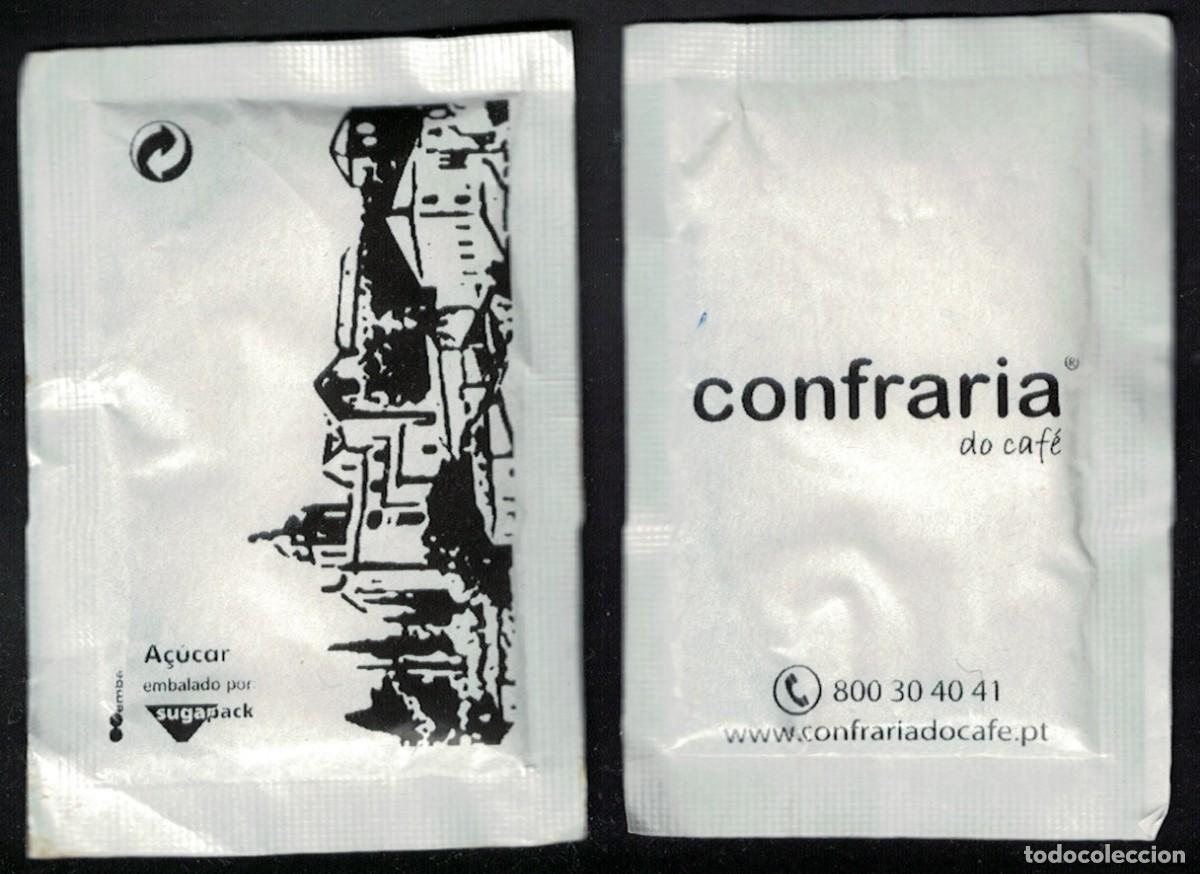 Sobres de az&uacute;car de colecci&oacute;n: Portugal Sachet Sucre Sugar Confraria do Caf&eacute; Confr&eacute;rie du Caf&eacute;