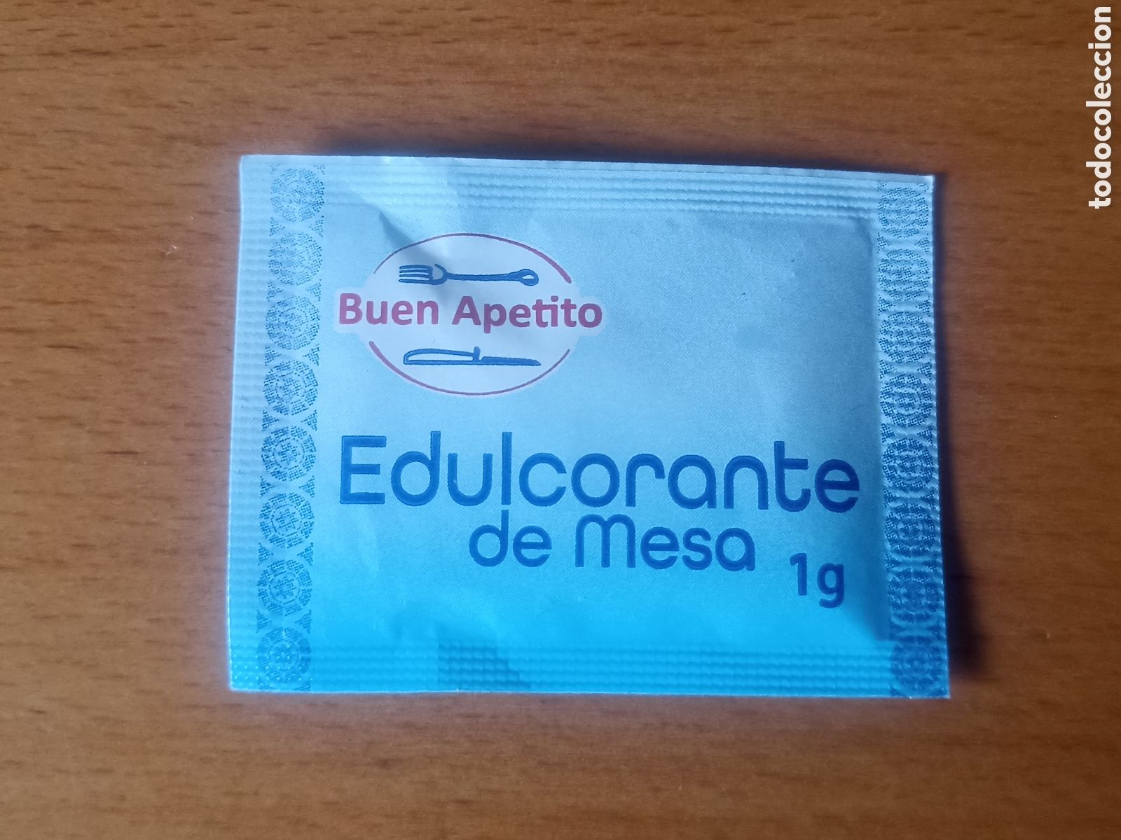 Sobres de az&uacute;car de colecci&oacute;n: 1 sobre edulcorante lleno - Buen apetito - Pedido m&iacute;nimo 3 &euro;