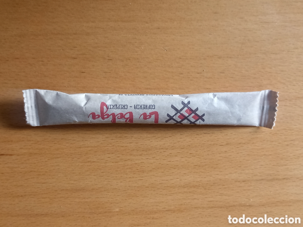 Sobres de az&uacute;car de colecci&oacute;n: 1 Azucarillo lleno - La Belga Gofrer&iacute;a Cafeter&iacute;a - Pedido m&iacute;nimo 3 &euro;