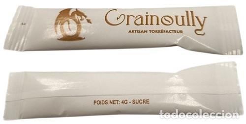 Sobres de az&uacute;car de colecci&oacute;n: Francia Sachet Sucre Sugar B&ucirc;chette Torr&eacute;faction Grainoully 57 Fleury RP812