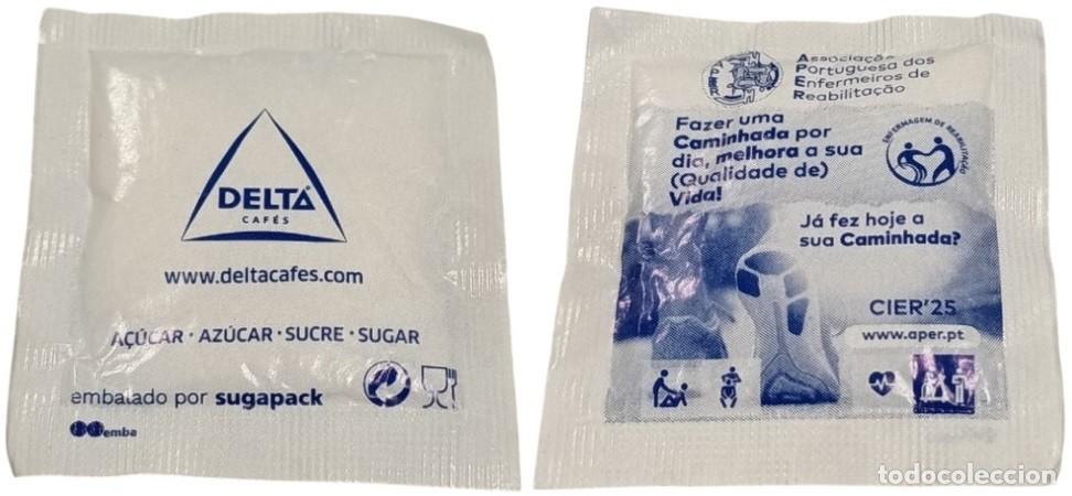 Sobres de az&uacute;car de colecci&oacute;n: Portugal Sachet Sucre Sugar Faire une marche quotidienne am&eacute;liore votre qualit&eacute; de vie RP815
